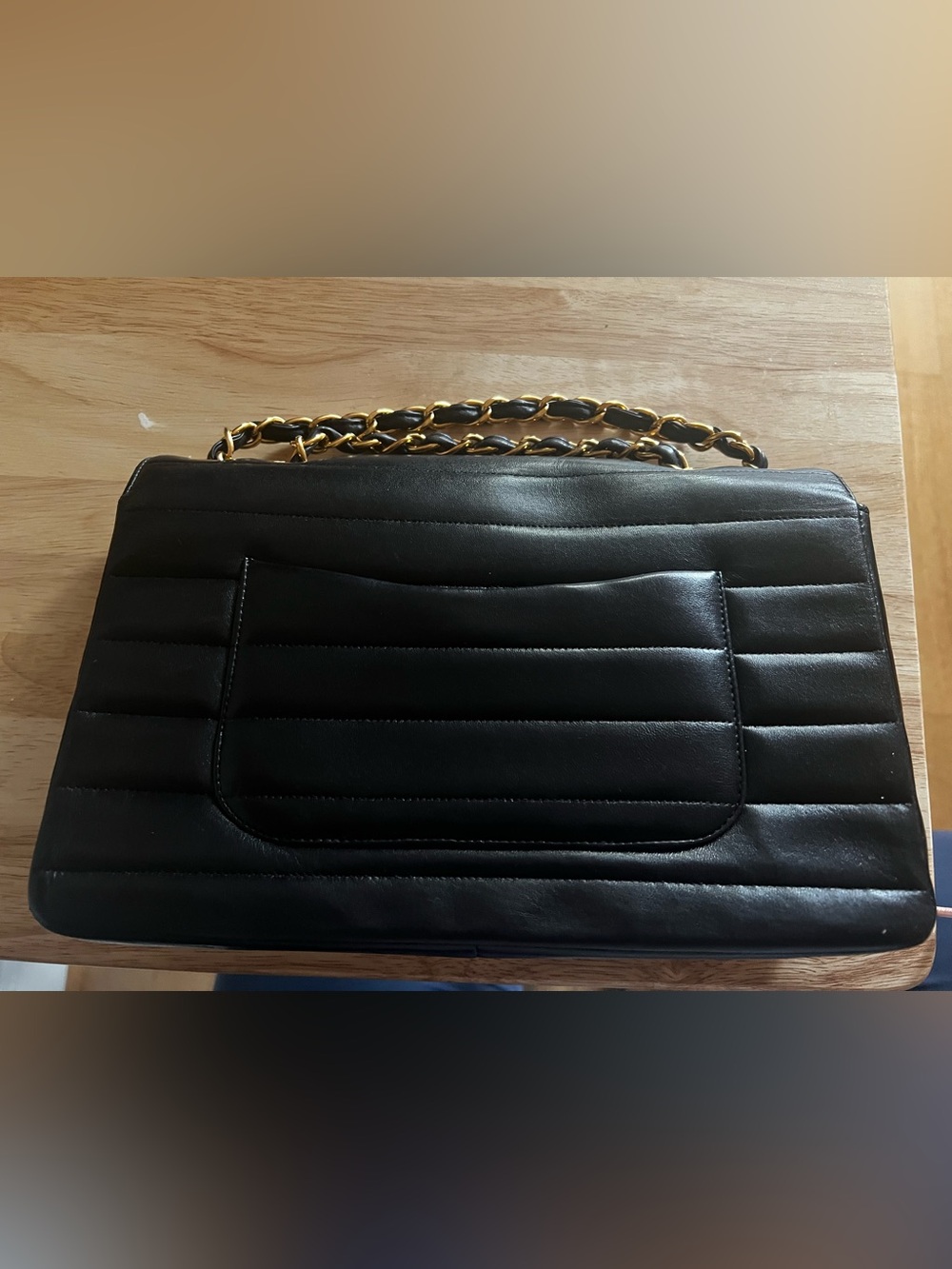 CHANEL Lambskin Horizontal Quilted Flap Bag with Gold Hardware - Picture 2 of 7